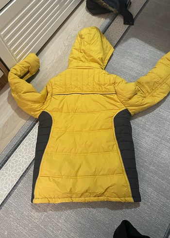 s Beden Sarı Fermuarlı Erkek Kayak Montu