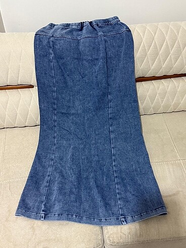 Denim balık etek