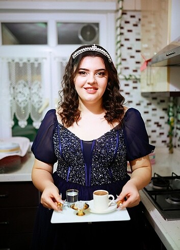 Gece Mavisi Nişan Abiye
