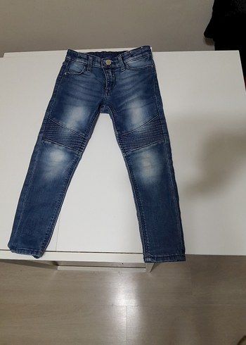 Erkek Cocuk Mavi Denim Normal Kesim Kot Pantolon - Görsel 3