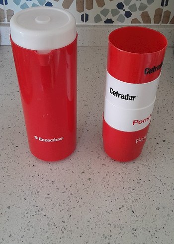 Eczacıbaşı Kırmızı Termos - Görsel 2