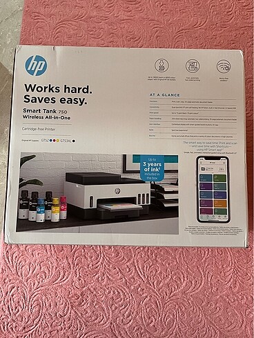 Hp Smarttank 750 tankli wifi yazici