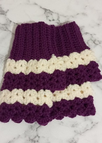 Mor Beyaz Dantel Detaylı Bohem Kadın Eldiveni - Görsel 4