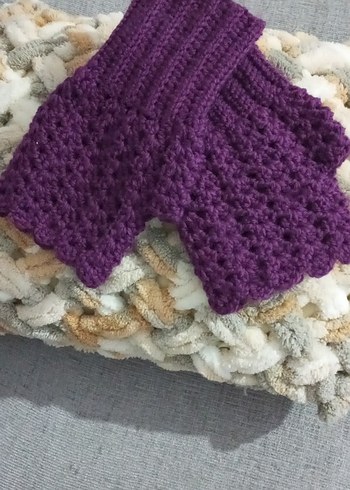 Mor Örgü Kadın Eldiven - Görsel 8