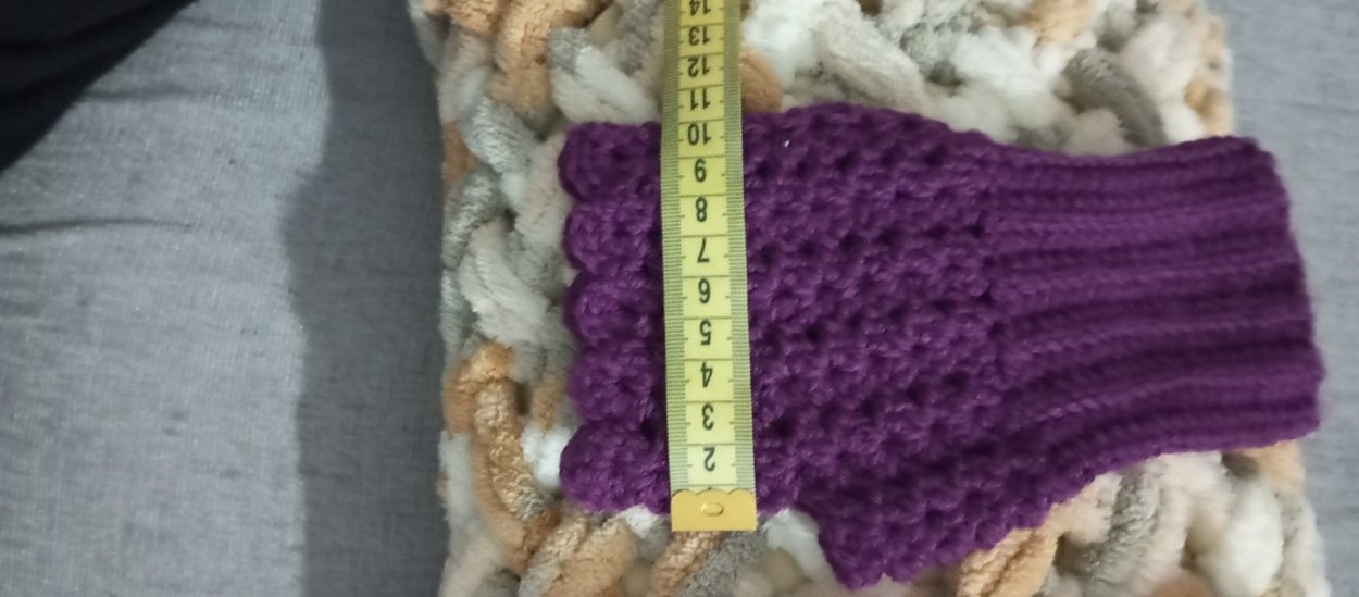 Mor Örgü Kadın Eldiven - Görsel 2