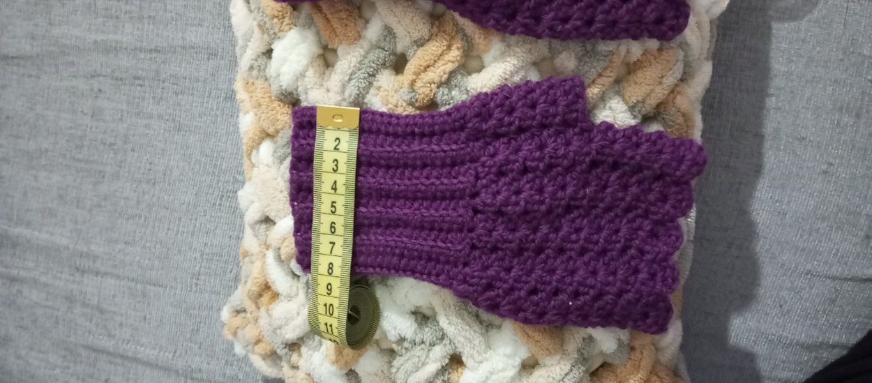 Mor Örgü Kadın Eldiven - Görsel 4