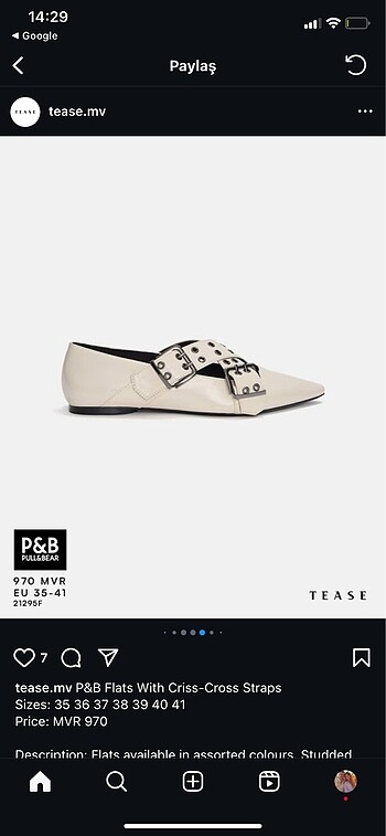 Pull and Bear Pull bear 36 çapraz bantlı ekru babet
