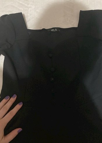 Diğer Uzun Kollu Siyah Gotik Uzun Elbise