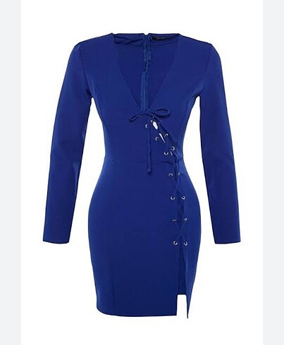 Trendyol & Milla Trendyolmilla saks baglama detaylı blazer mini elbise