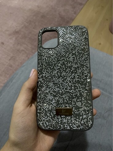 İphone 11 swarovski taşlı gümüş telefon kılıfı