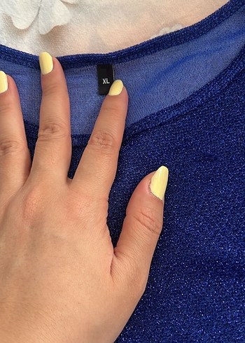 Mavi Parlak Salaş Kadın Bluz - Görsel 2