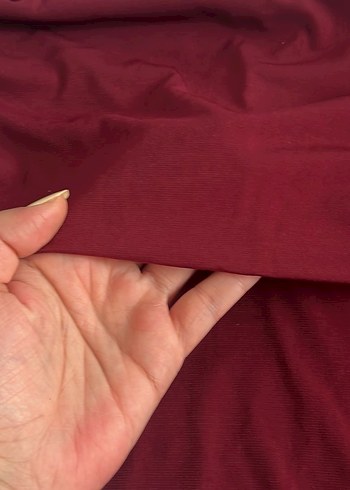 Bordo Drapeli Uzun Kollu Bohem Bluz - Görsel 2