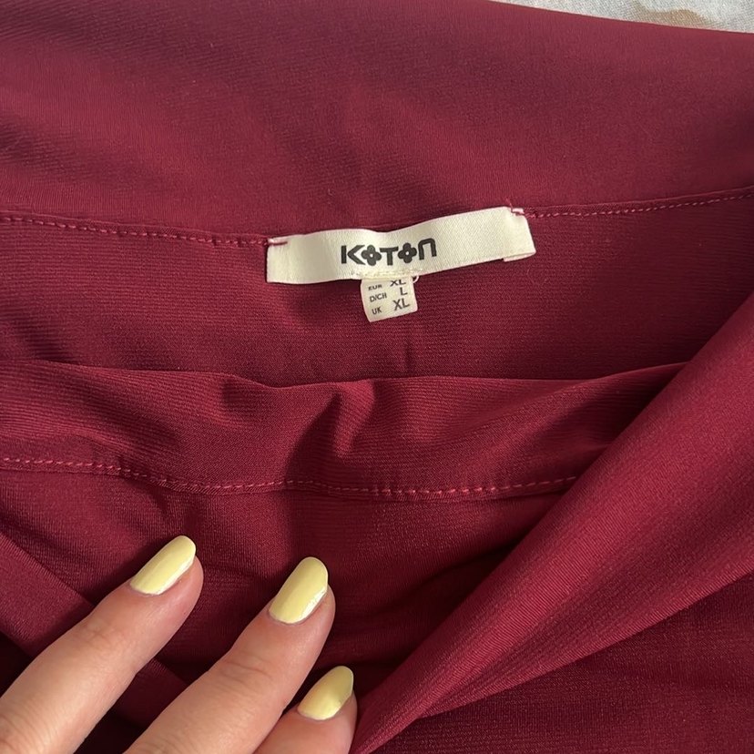 Bordo Drapeli Uzun Kollu Bohem Bluz - Görsel 3