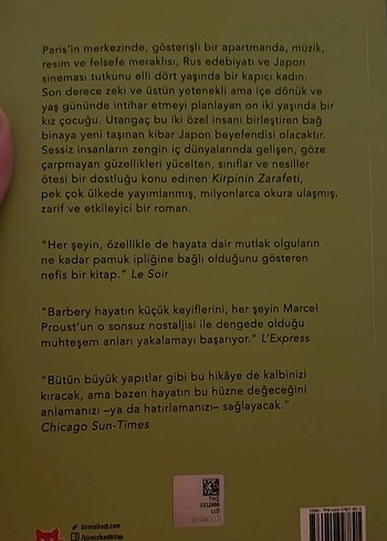 Kirpinin Zarafeti - Muriel Barbery - Görsel 2