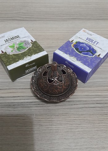 2 adet konik tütsü ve tütsülük seti - Görsel 2