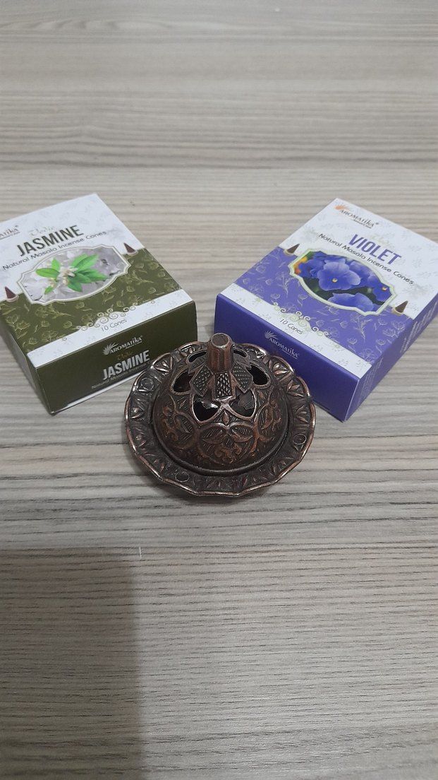 2 adet konik tütsü ve tütsülük seti - Görsel 2