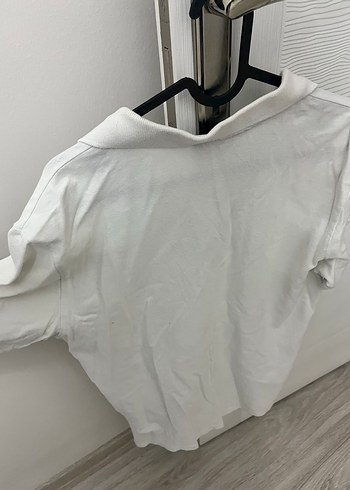 Erkek Beyaz Polo Yaka Kısa Kollu Tişört - Görsel 2