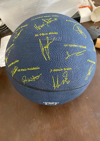 İmzalı Mavi Basketbol Topu