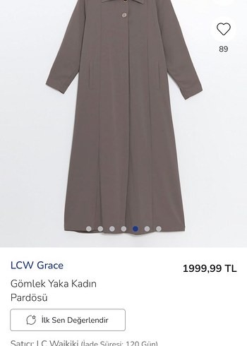 LCW Grace Kadın Gömlek Yaka Pardösü