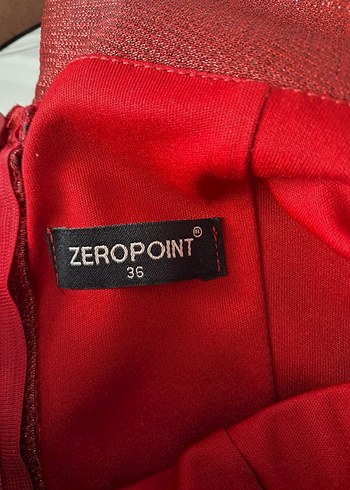 Bordo Parlak V Yaka Midi Abiye Elbise - Görsel 5