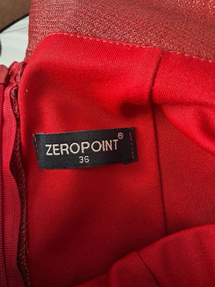 Bordo Parlak V Yaka Midi Abiye Elbise - Görsel 5