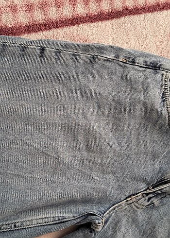 mavi Düğmeli Kadın Denim Pantolon - Görsel 5