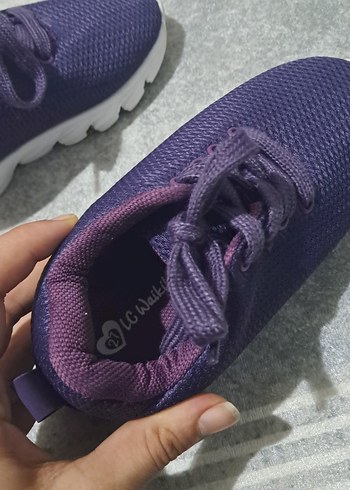 Mor Elastik Bağcıklı Spor Ayakkabı - Görsel 2