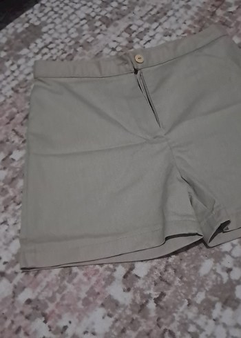 Bej Rahat Kesim Mini Şort - Görsel 2