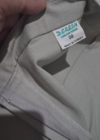 Bej Rahat Kesim Mini Şort - Görsel 4