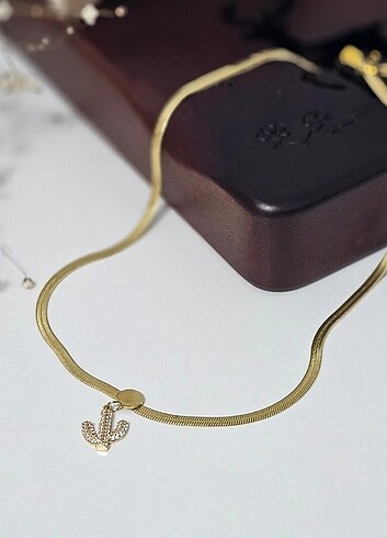 Diğer Gold Çelik Kaktüs Kolye