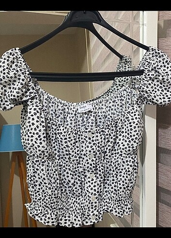 Bershka büzgülü bluz