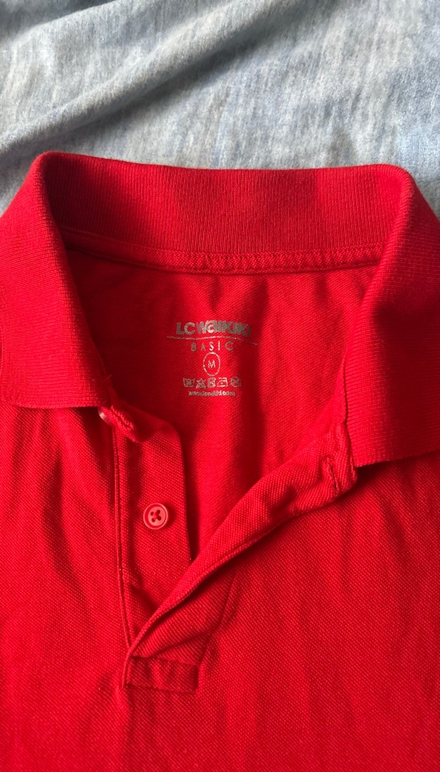 Kırmızı Erkek Polo Tişört - Görsel 2