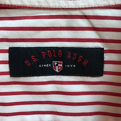 U.S Polo Assn. KIRMIZI-BEYAZ ÇiZGiLi GÖMLEK