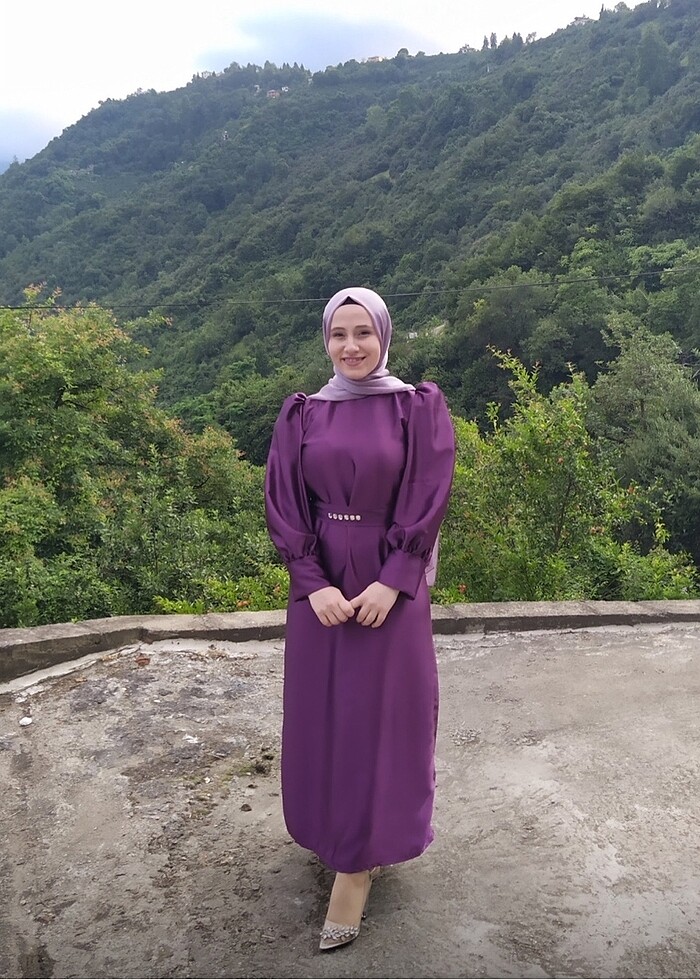 Saten elbise - Görsel 3