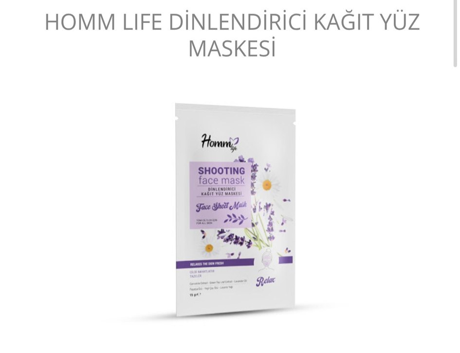 Homm Life Aloe Vera Kağıt Yüz Maskesi - Görsel 4