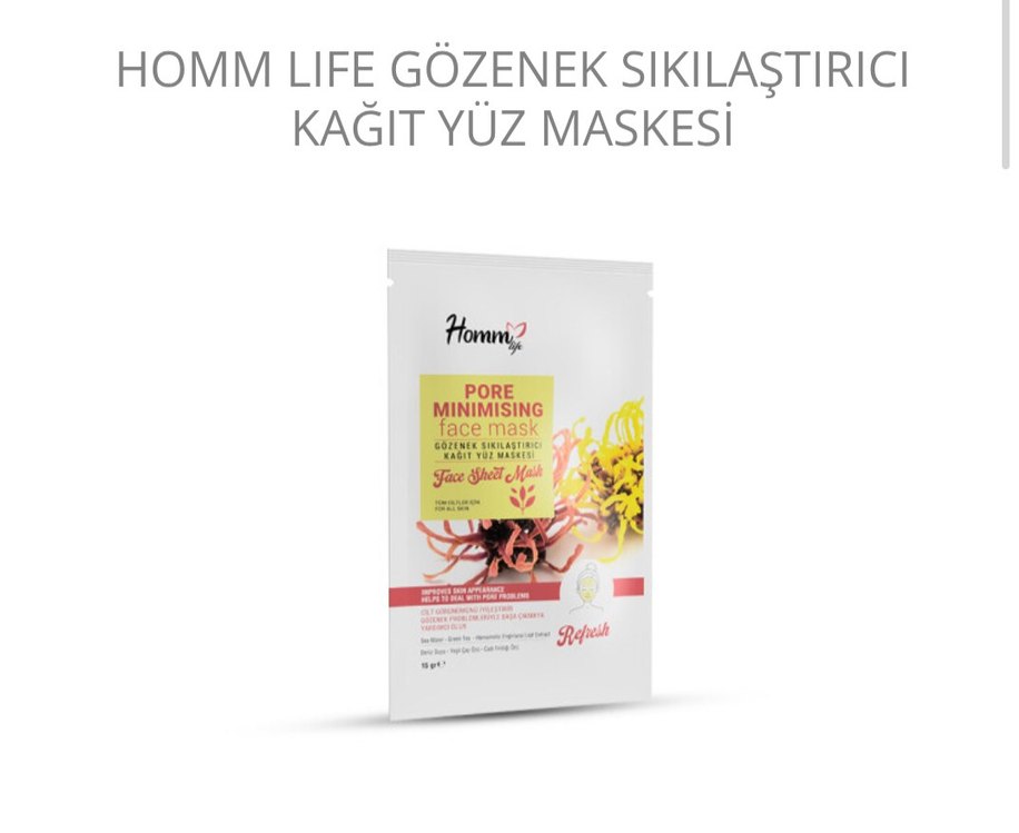 Homm Life Aloe Vera Kağıt Yüz Maskesi - Görsel 2