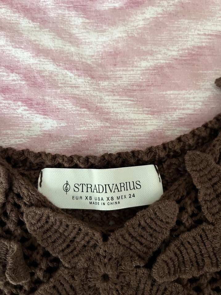 Kahverengi Nakışlı Bohem Bralet - Görsel 2