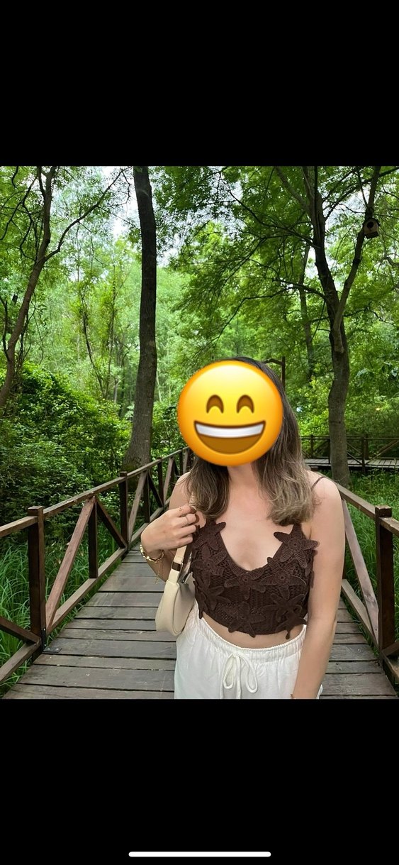 Kahverengi Nakışlı Bohem Bralet - Görsel 3