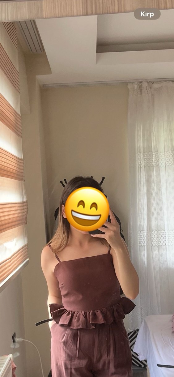 Kahverengi Fırfırlı Askılı Büstiyer - Görsel 3