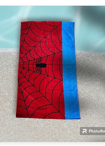 Spider-man orijinal plaj havlusu jakar dokuma ipliği boyalı dese