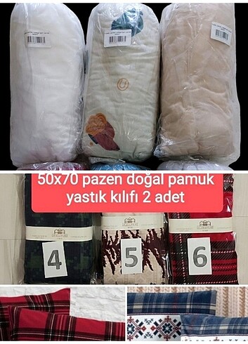 Çarşaf seti ve 3 takım yastık kılıfı 