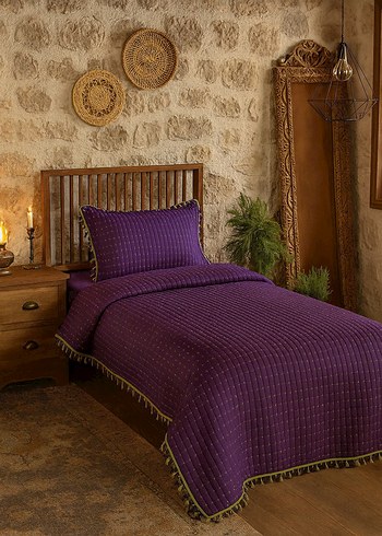 tek kişilik Nakışlı Yatak Örtüsü
çift taraflı kullanabilirsiniz - Görsel 3