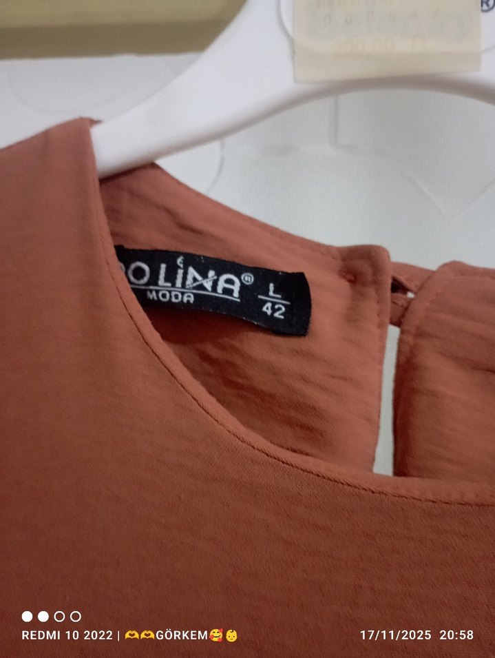 Uzun Kollu Bej Fırfırlı Tunik - Görsel 4