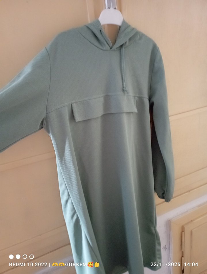 Uzun Kollu, Salaş Kesim Kadın Sweatshirt - Görsel 2