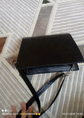 Klasik Siyah Deri Kadın Çanta - Görsel 9