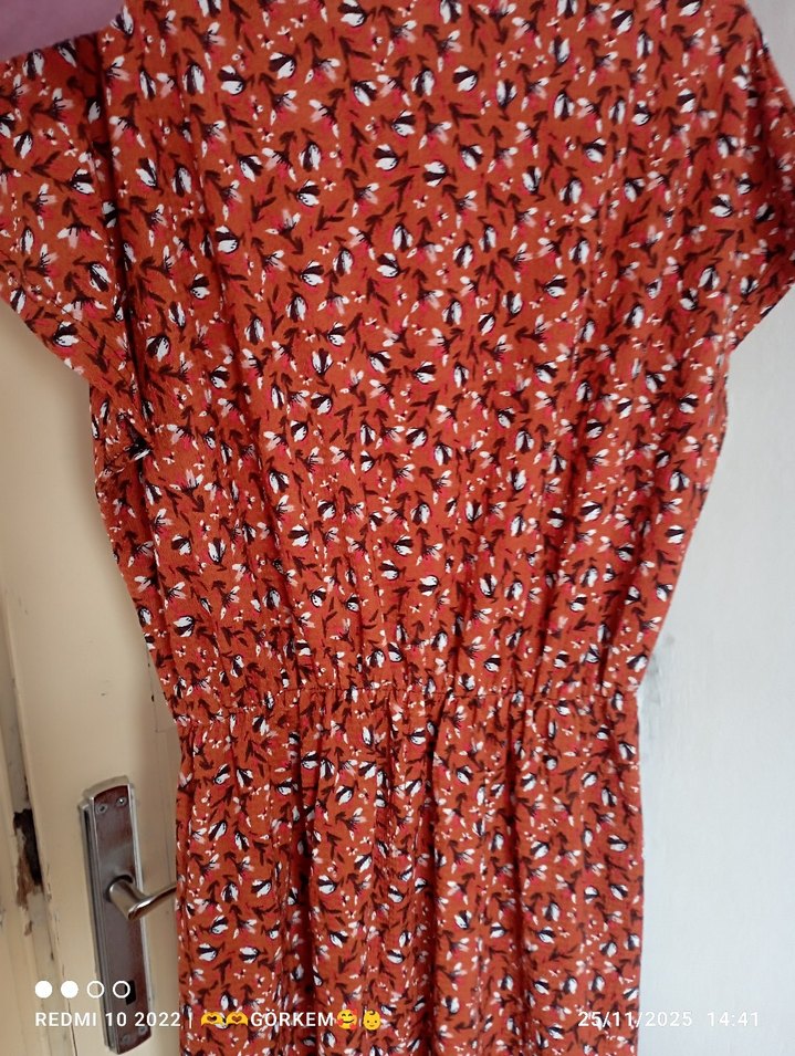 Bohem Renkli Uzun Salaş Elbise - Görsel 4