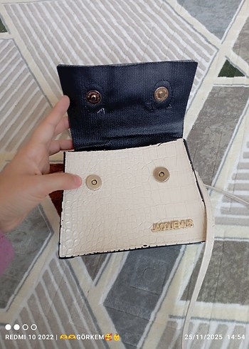 Beyaz Deri Yılan Desenli Kadın Çanta - Görsel 3