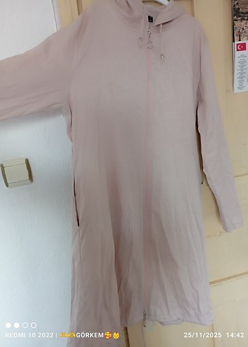 Bej Uzun Kollu Rahat Kesim Kadın Elbisesi - Görsel 3