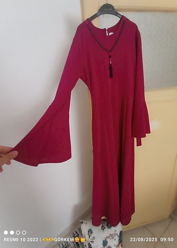 Zara Bordo Uzun Kollu Triko Kadın Elbise