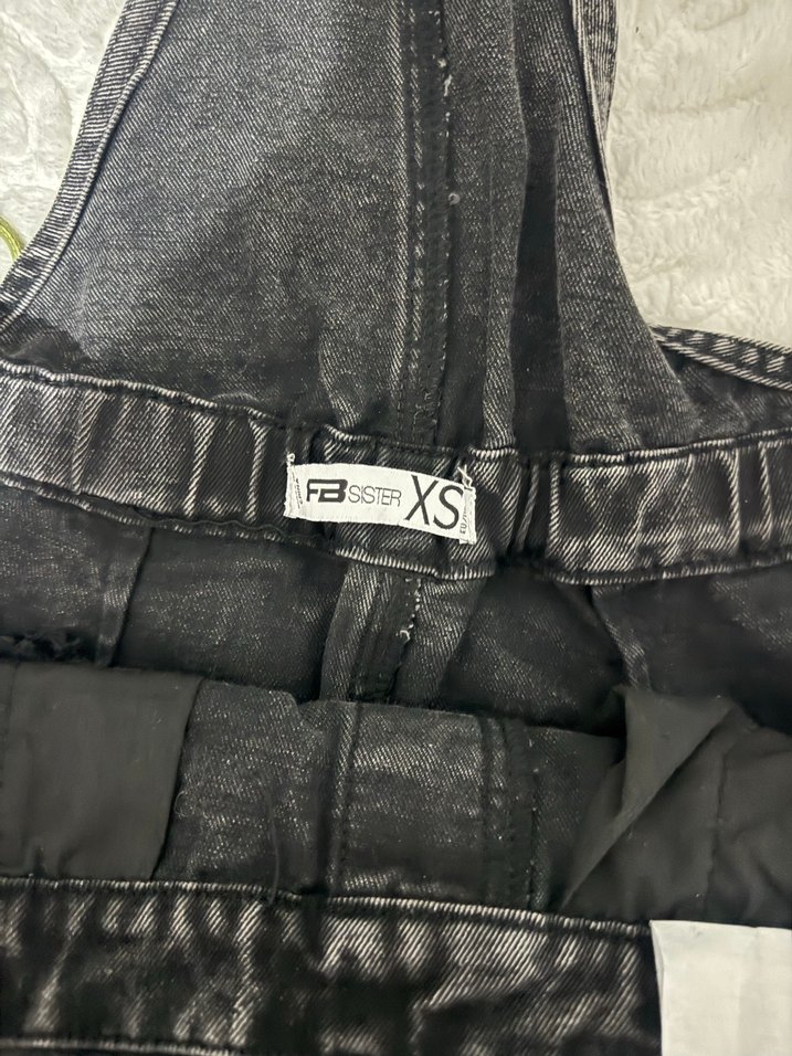 Gri Kısa Denim Tulum - Görsel 2